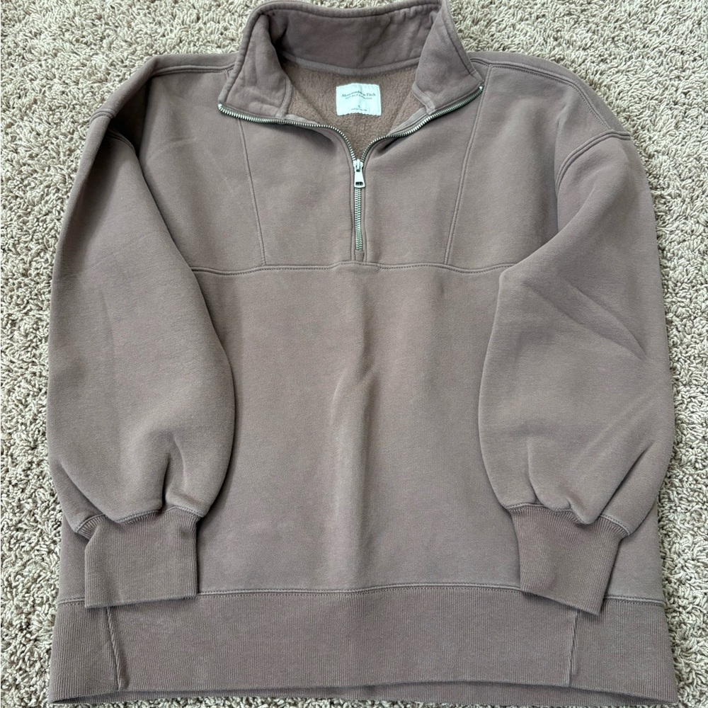 Abercrombie half zip sweater soft essential size small